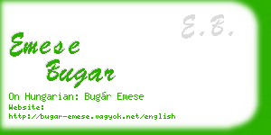 emese bugar business card