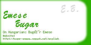 emese bugar business card